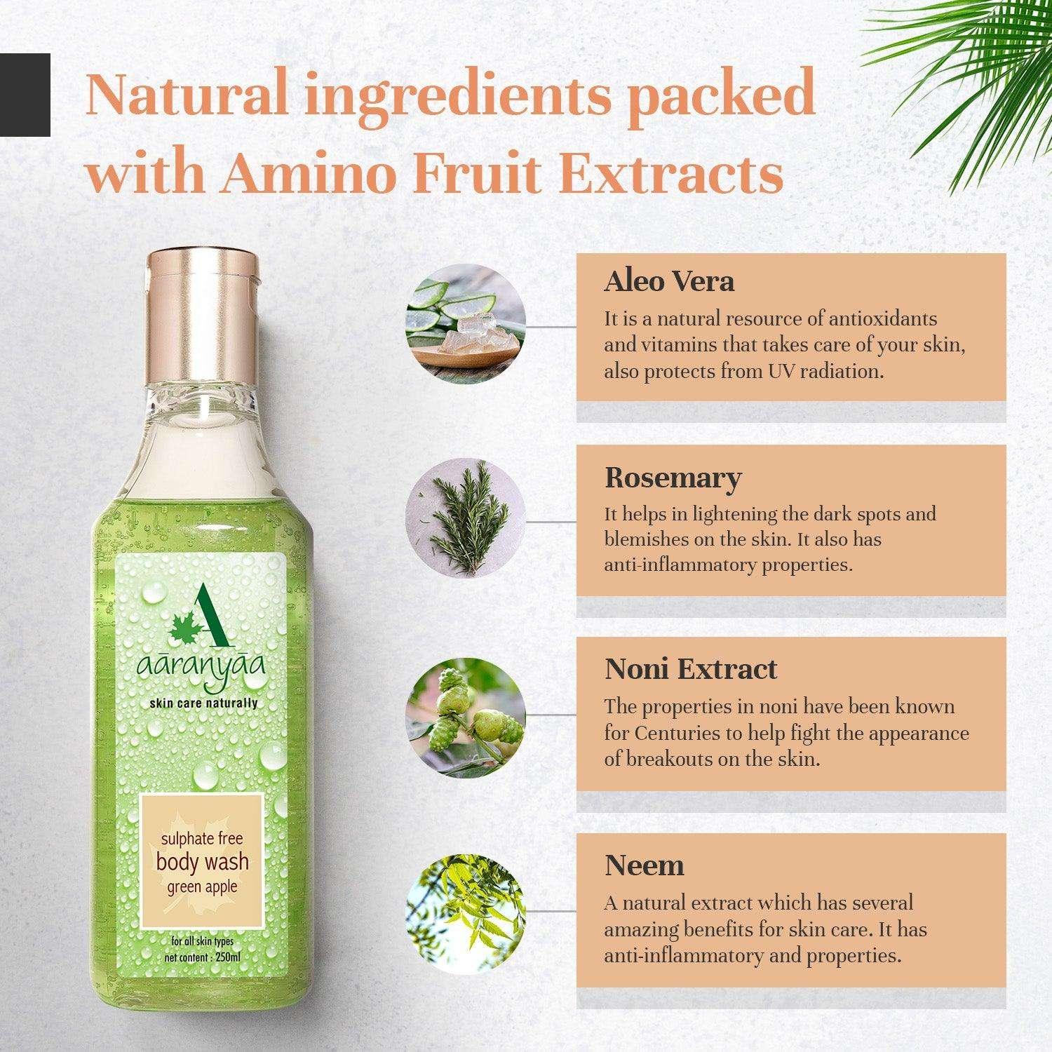 Body Wash Green Apple Natural Ingredients