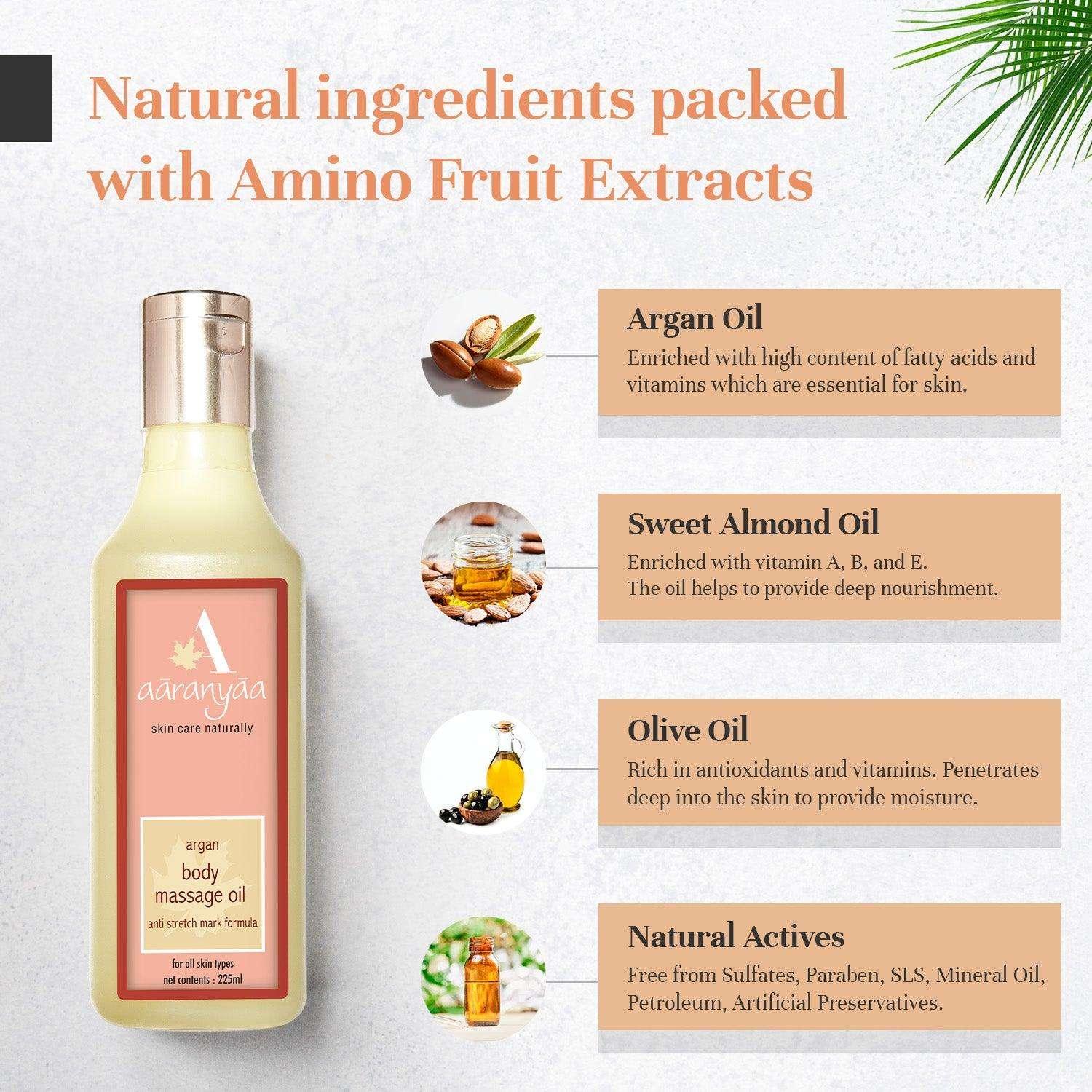 Body Massage Oil for Stretch Marks - aaranyaa skincare