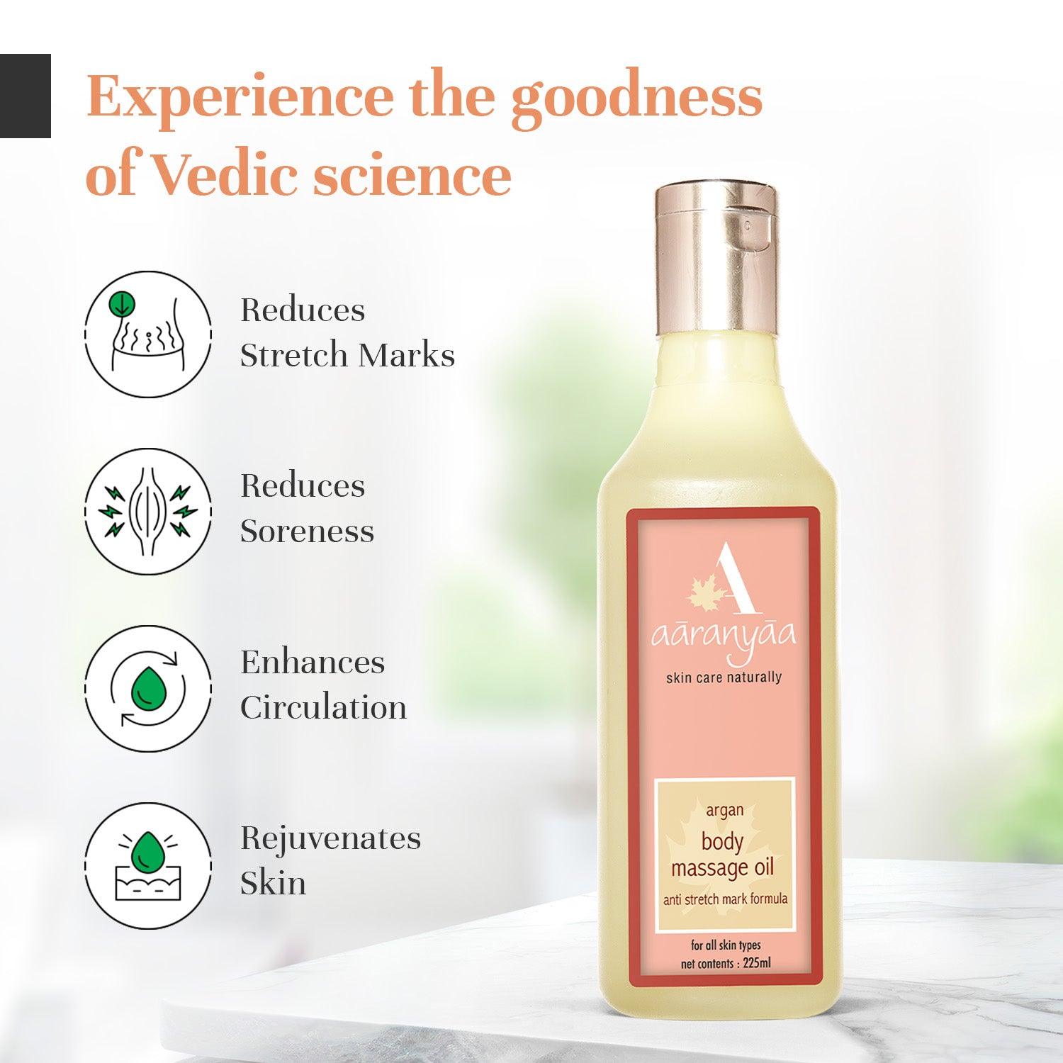 Body Massage Oil With Argan & Vitamin E Vedic Science