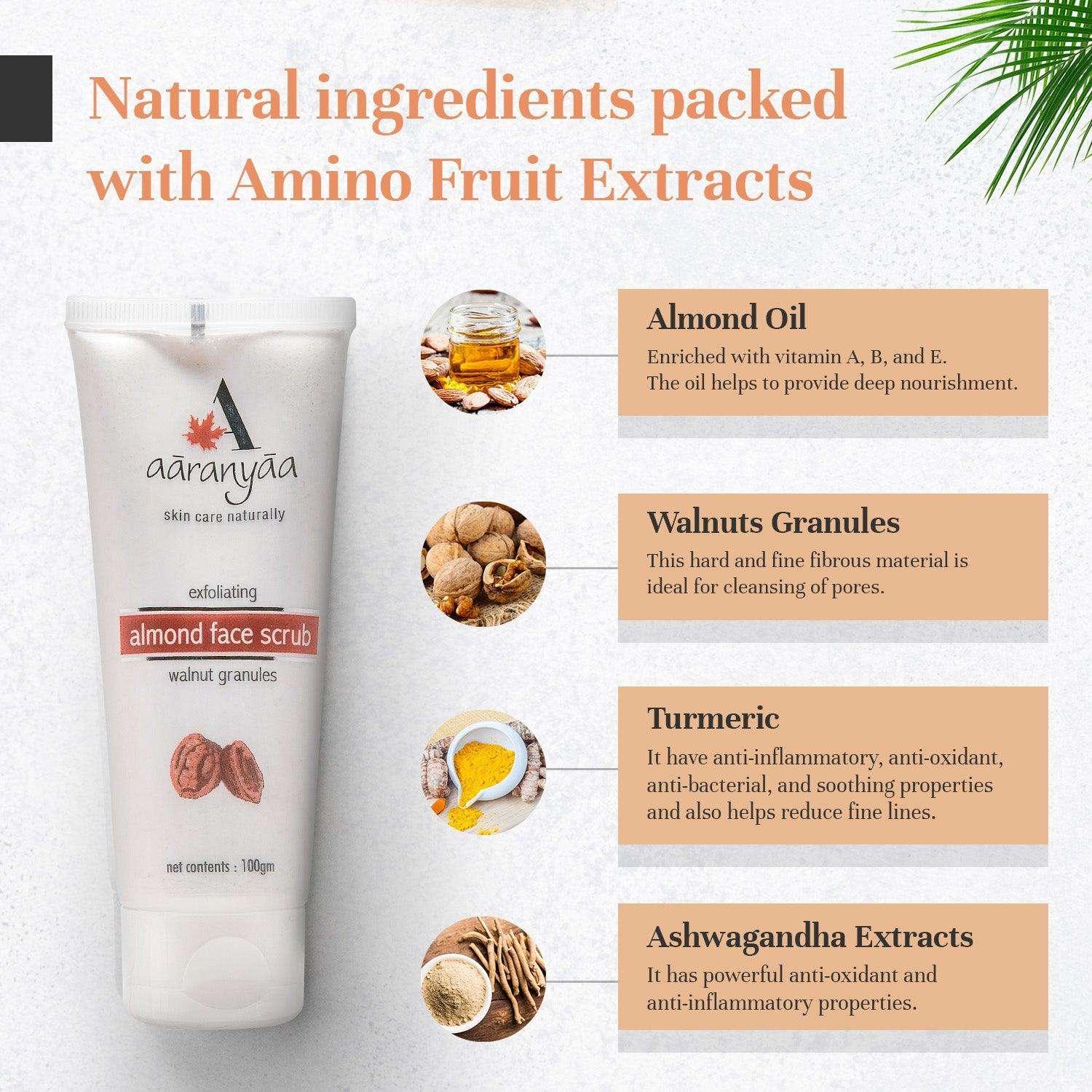 Exfoliating Almond Face Scrub - aaranyaa skincare